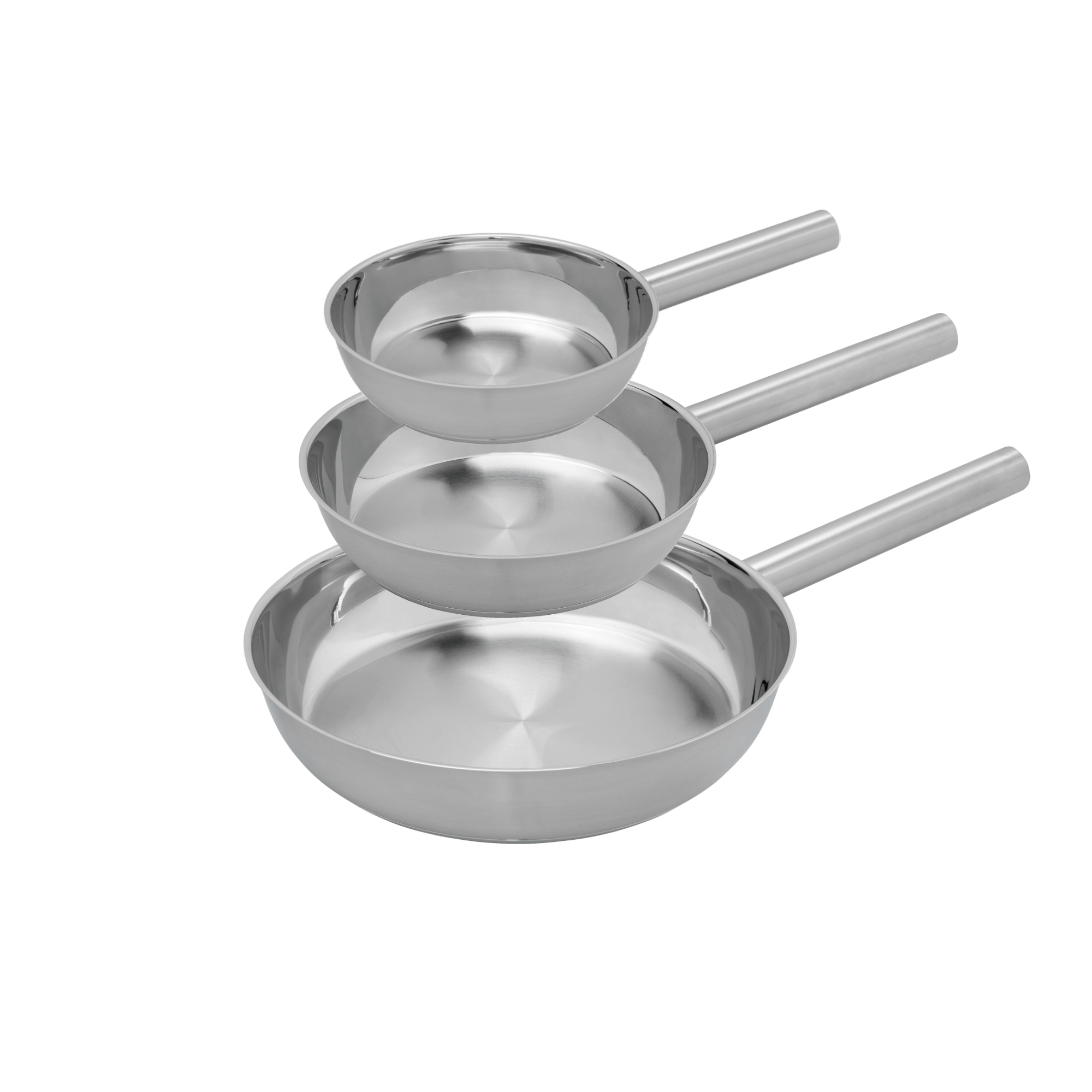 COMBEKK | Stainless Steel Fry PAN Set of Three