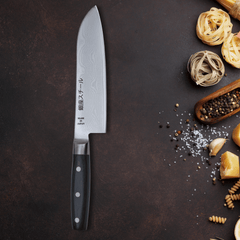 HAYAMI 180 Santoku Knife by Ginza Steel
