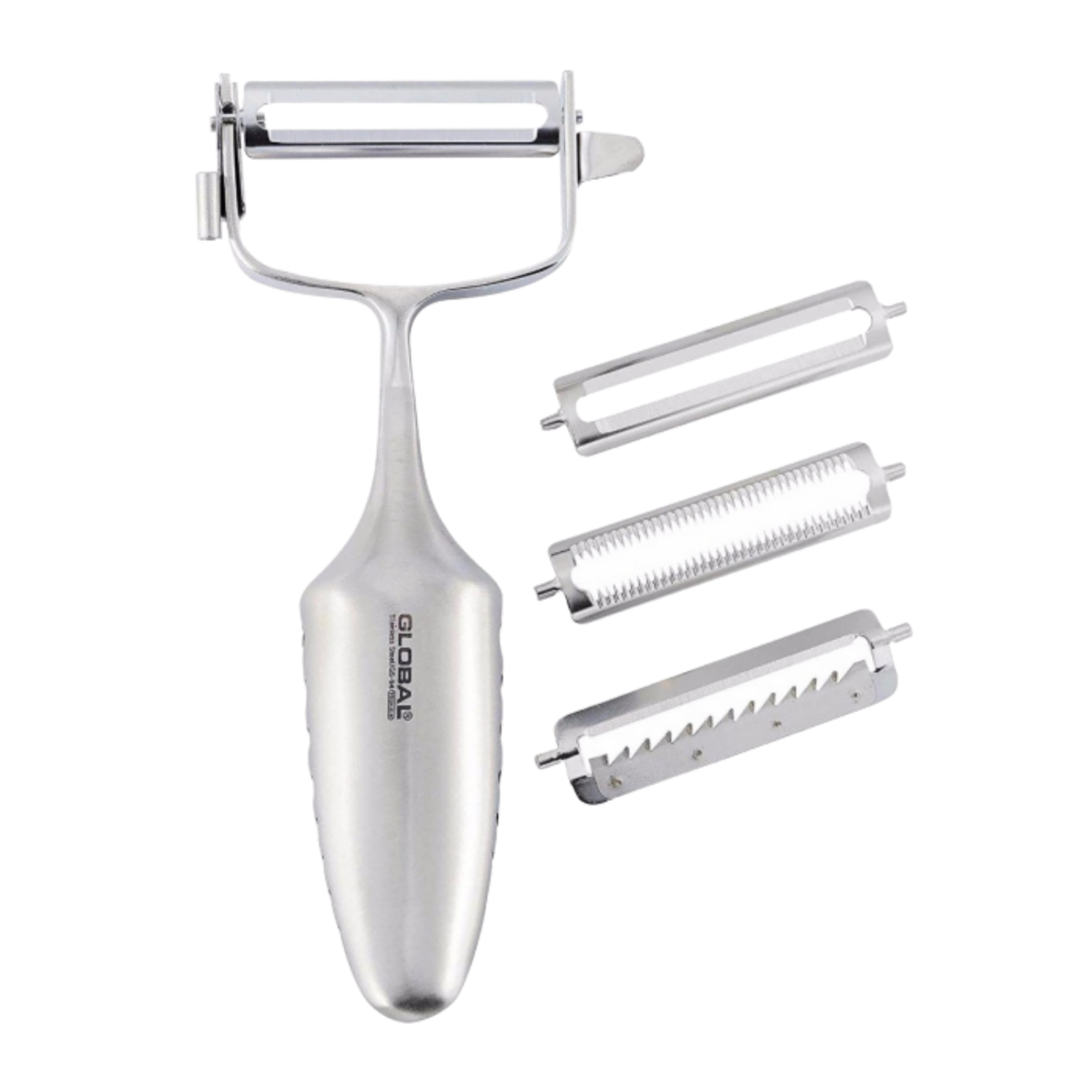 GLOBAL Y-Peeler Set with 3 Interchangeable Stainless Steel Blades