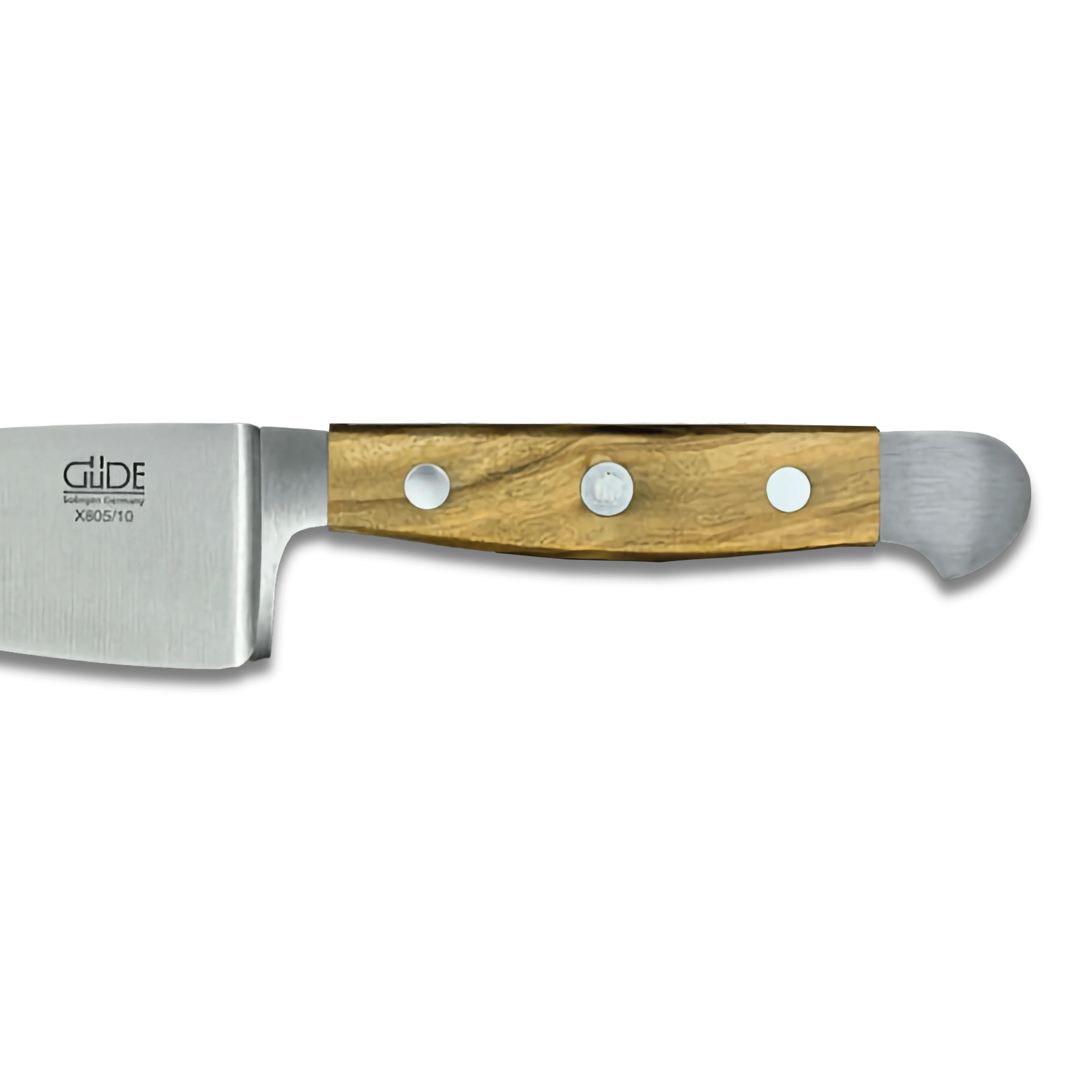 ALPHA OLIVE |  Hard Cheese Knife 4" Blade | Forged Steel / Olive wood handle