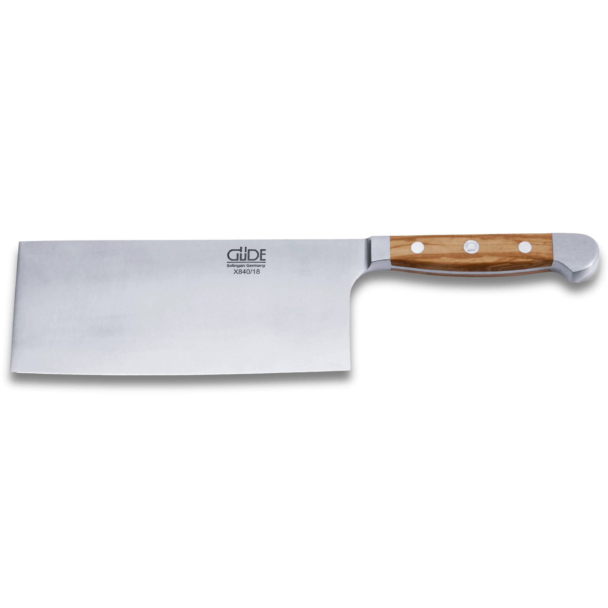 ALPHA OLIVE | Chinese Chef's Knife 8" | Forged Steel / Olive wood handle