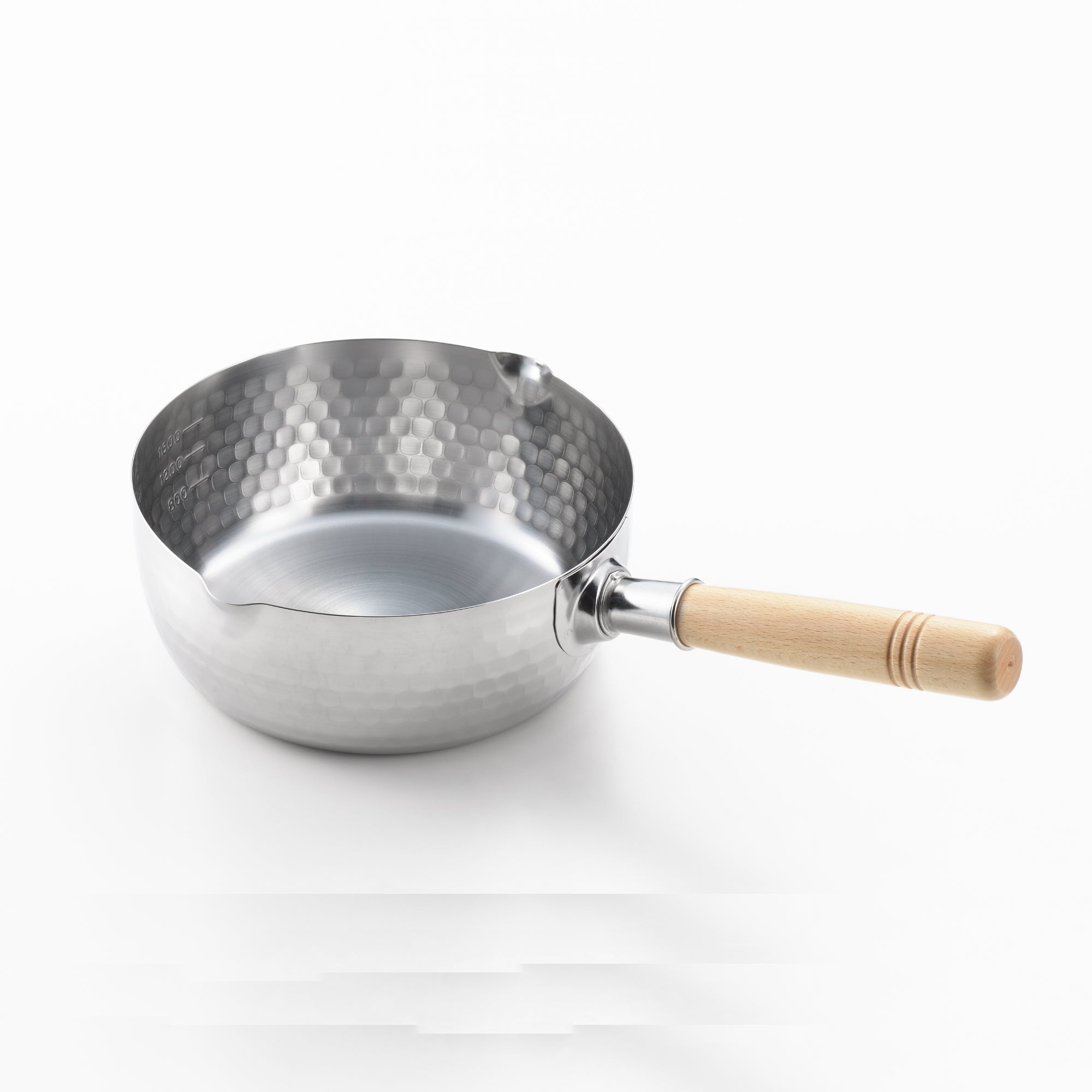 Yoshikawa Yukihira Saucepan 20 cm | 2.1 L Stainless Steel with Wooden Handle