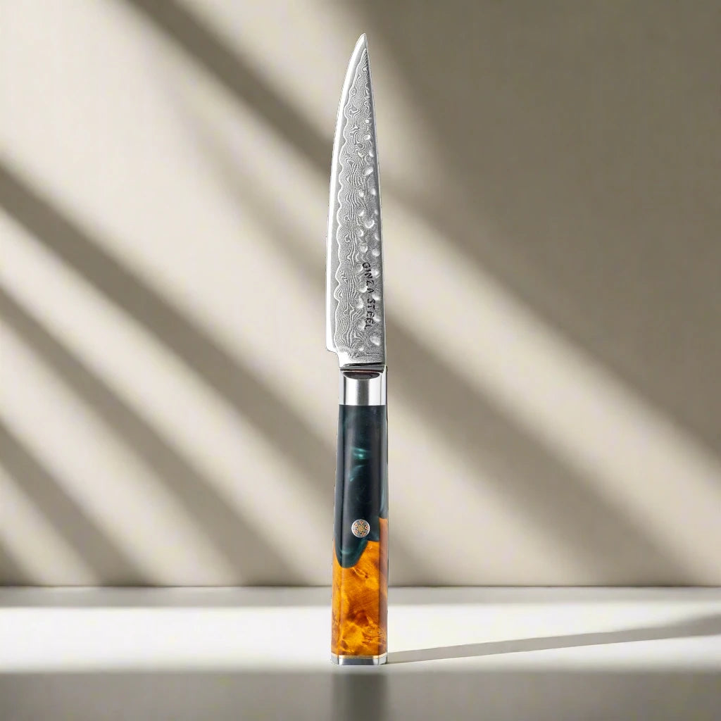 Kaze Katana – 6-Inch Utility Knife, Damascus VG10 Steel, 67 Layers
