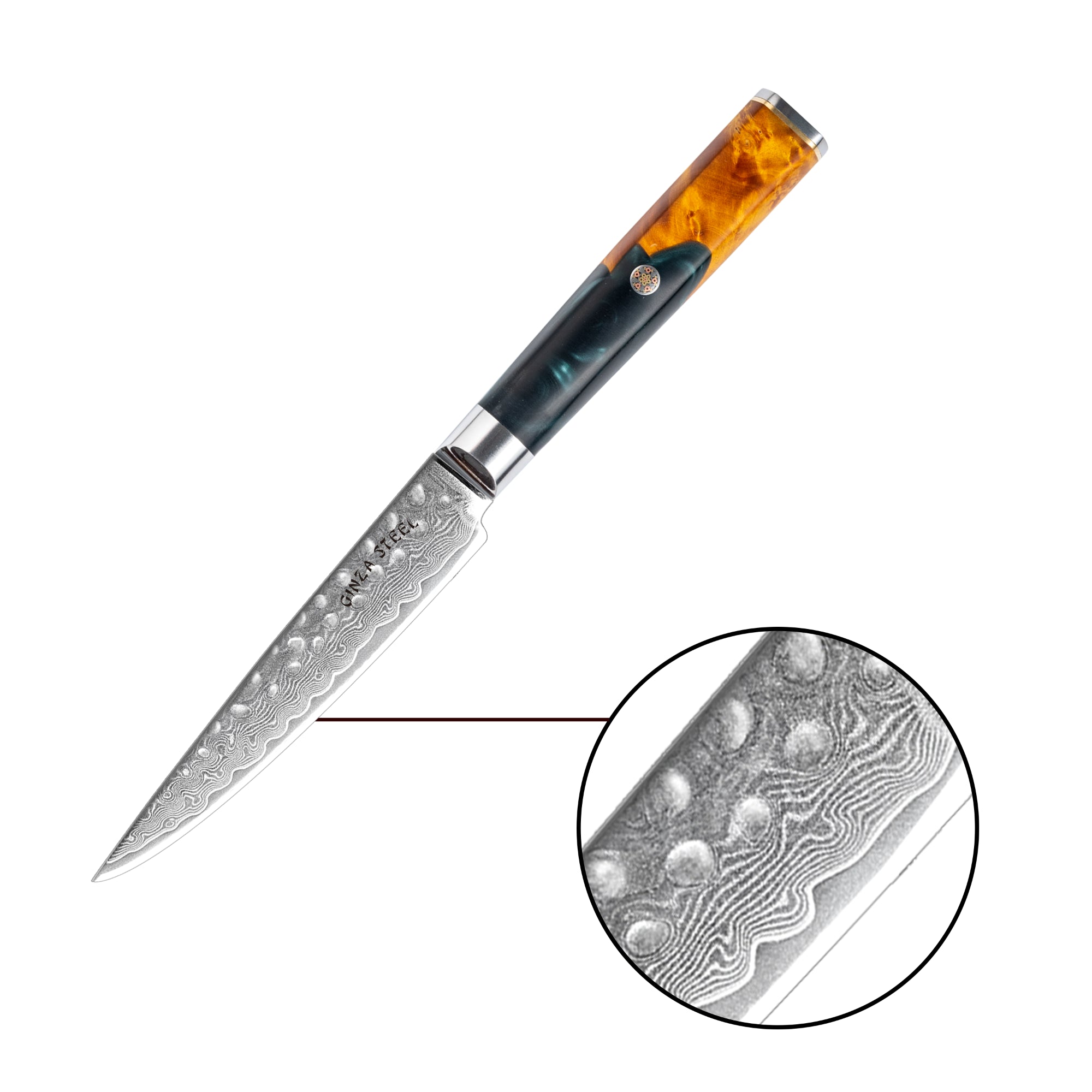 Kaze Katana – 6-Inch Utility Knife, Damascus VG10 Steel, 67 Layers