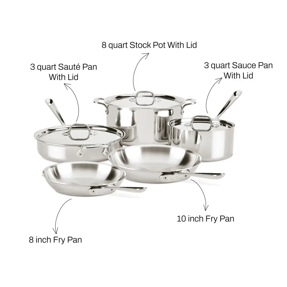 All-Clad D3 Stainless - 8 Piece Set