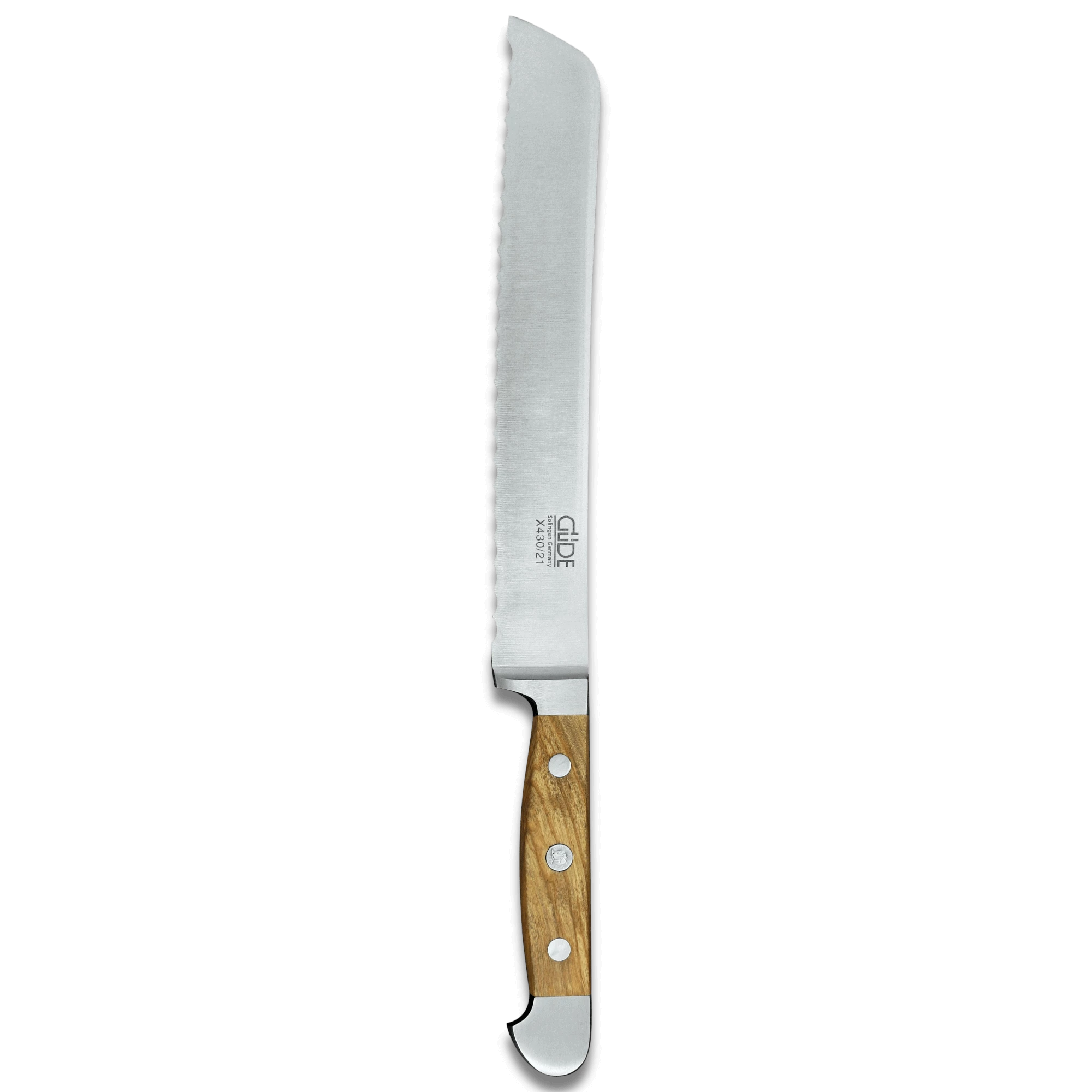 ALPHA OLIVE | Bread Knife 8" | Forged steel / Olive Wood Handle