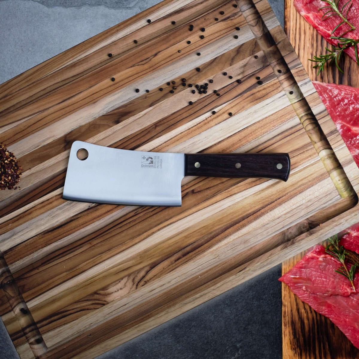 6 inch Full Tang Chef's Cleaver - Grohmann Knives