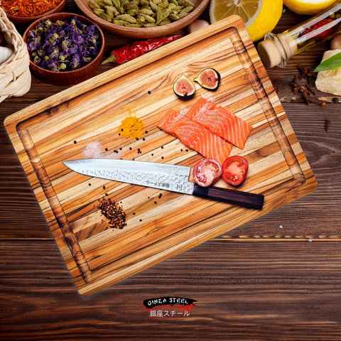 Couteau de chef Gyuto AMAYA 210 — acier su&eacute;dois Damas 45 couches — JapanChefKnife.com