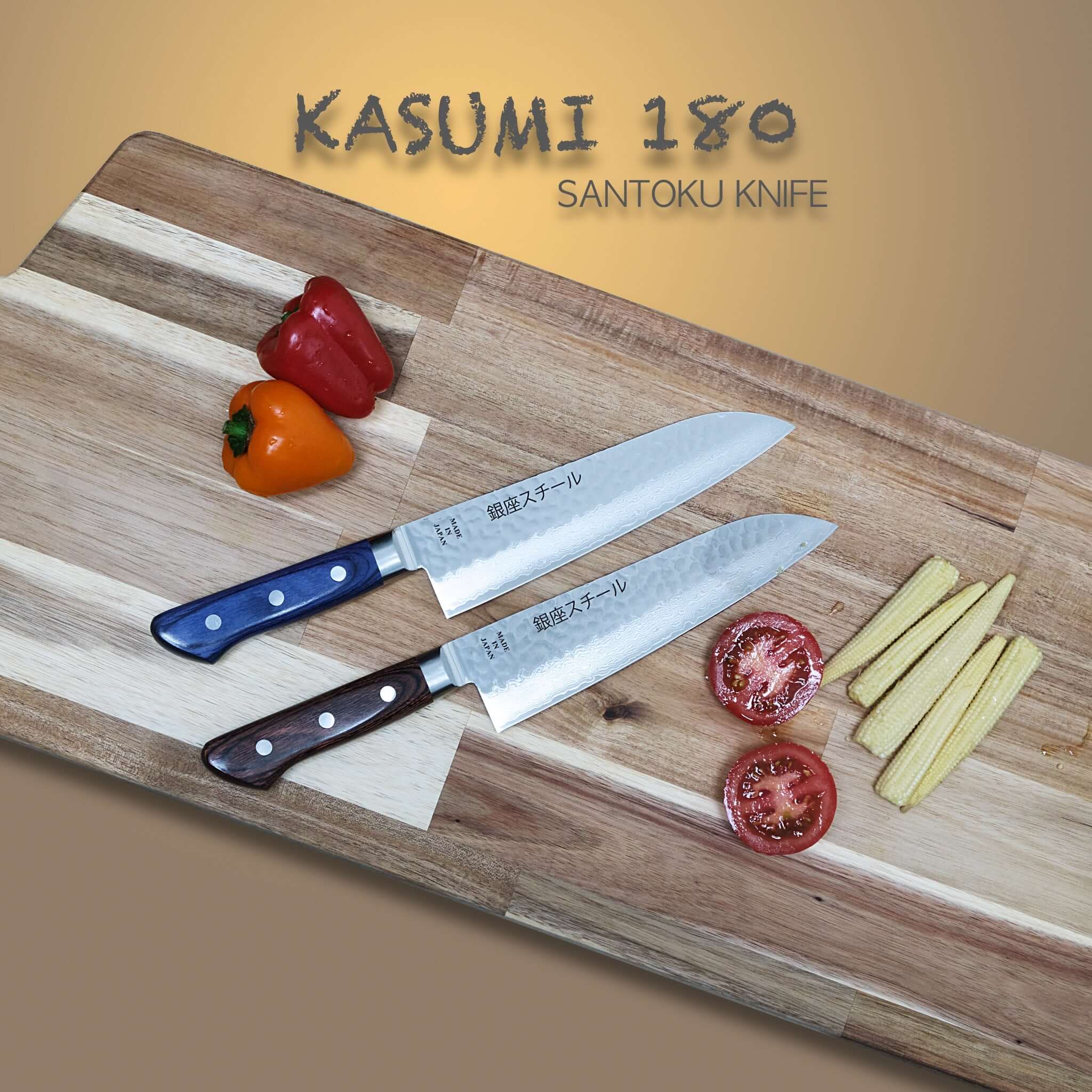 Handmade Santoku knife - VG10 Damascus Steel